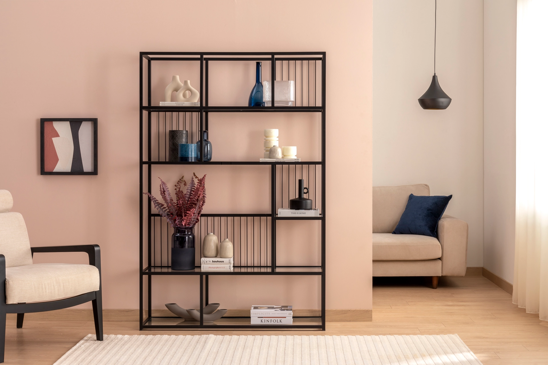 Endüstriyel Metal Kitaplık