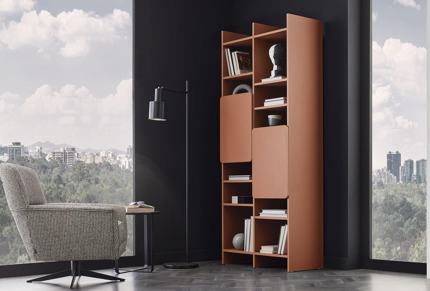 Modern Terracotta Tasarım Kitaplık