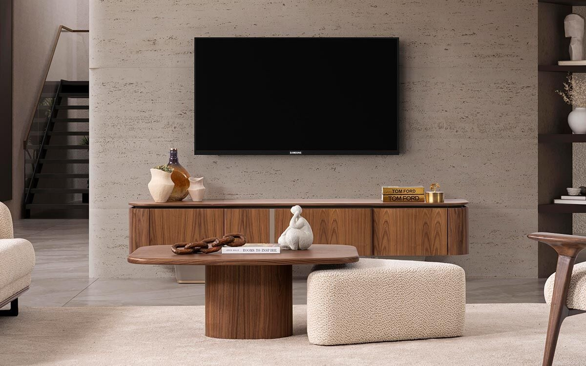 Organic Form Premium Walnut TV Unit