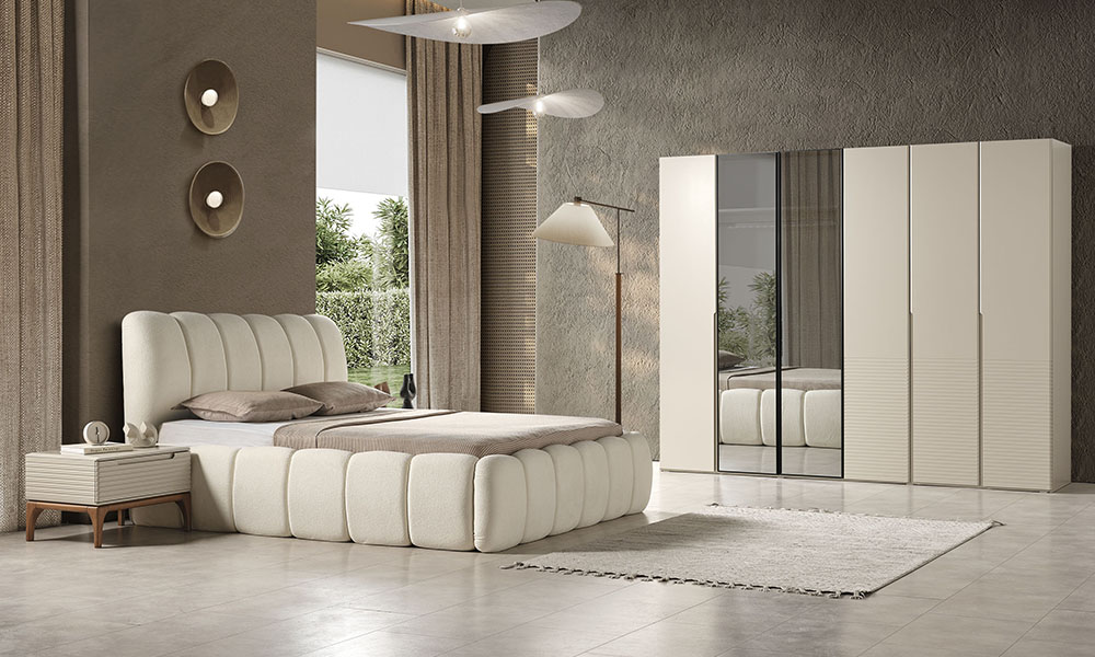 Blok Formlu Yumuşak Döşemeli Karyola