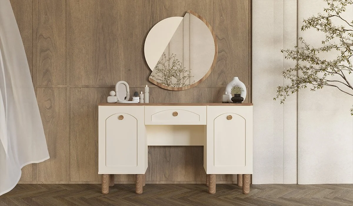 Asimetrik Aynalı Makyaj Masası